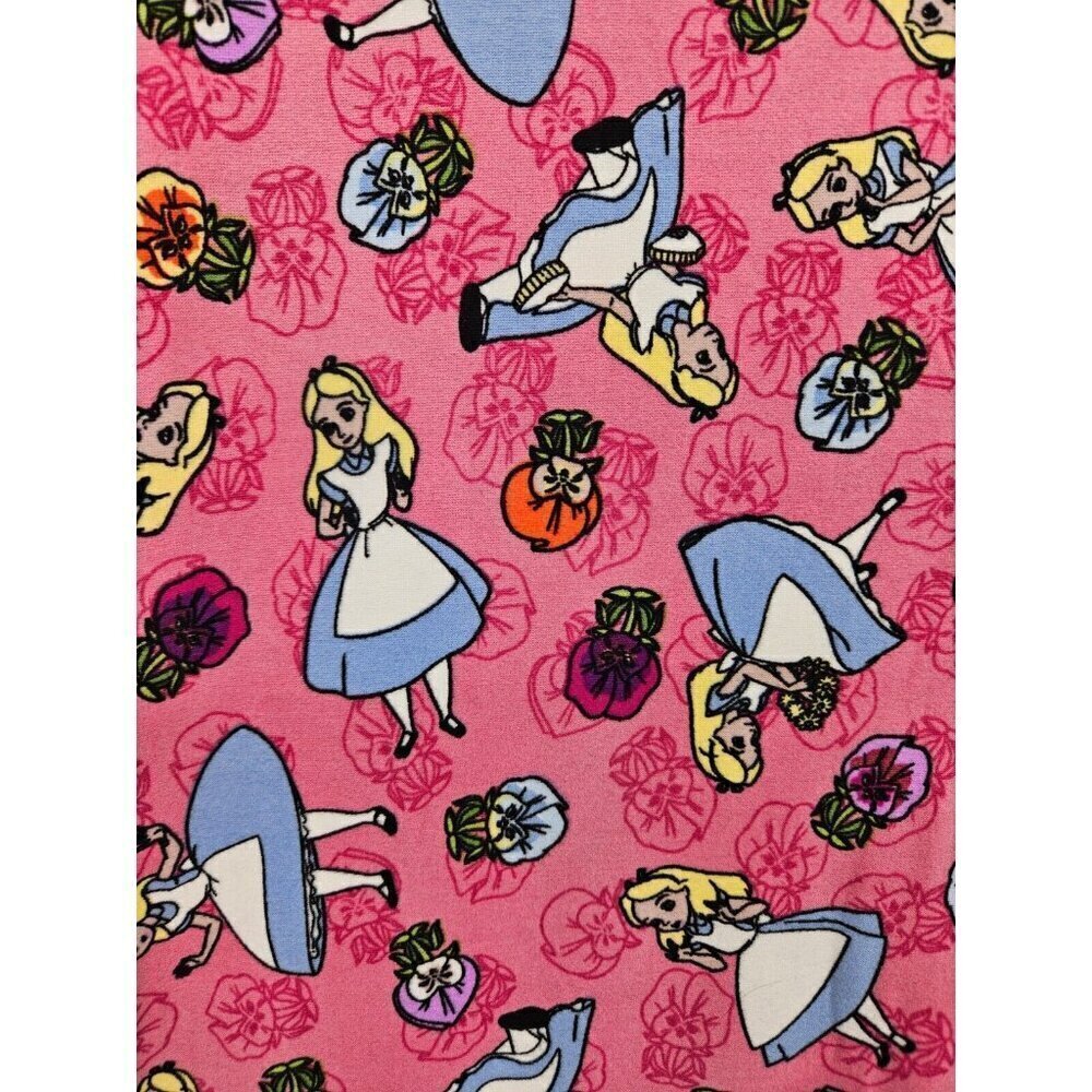 NWOT Lularoe Disney TC Leggings Tall Curvy Plus Alice in Wonderland Flowers